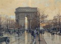 The Arc de Triomphe Paris Parisian gouache Eugene Galien Laloue